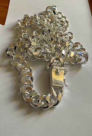 Catena Uomo in argento larga 10 cm lunga 61 cm