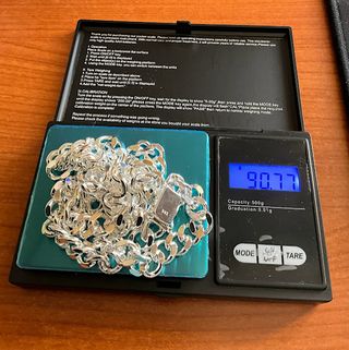 Catena Uomo in argento larga 10 cm lunga 61 cm