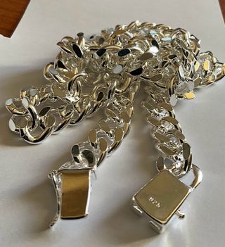 Catena Uomo in argento larga 10 cm lunga 61 cm