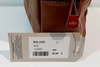 Neceser auténtico cuero 20 cms X 14 cms