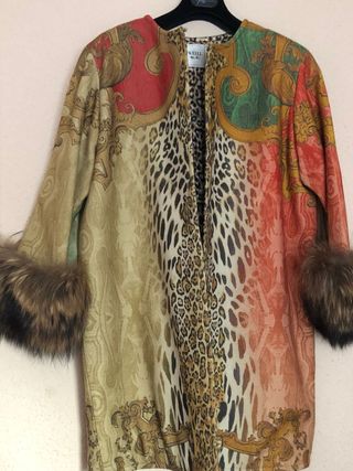 Abrigo WEIL estampado leopardo y piel