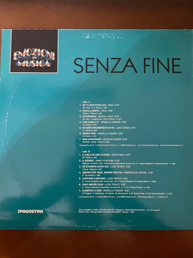 Vinile Emozioni in Musica - Senza Fine