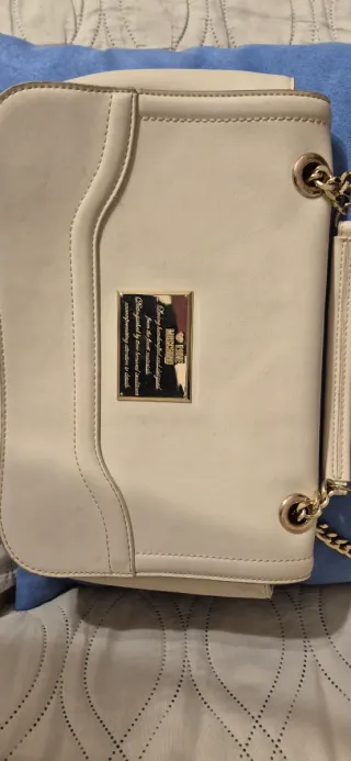 Borsa Moschino bianca e oro