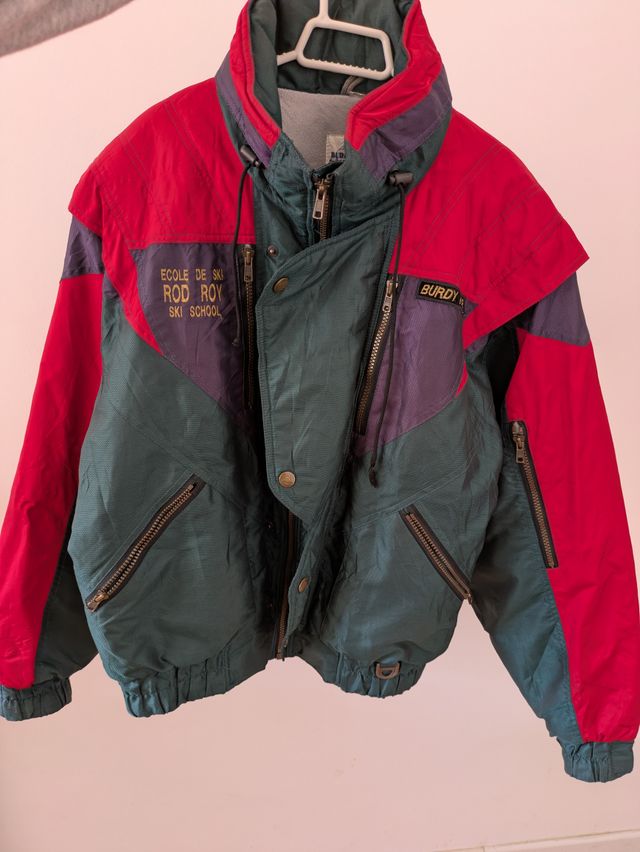 Chaqueta Vintage Verde y Roja