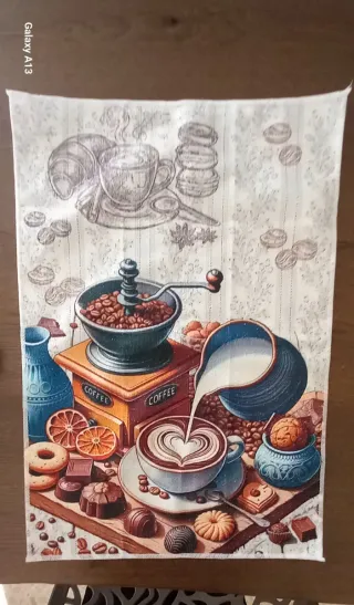 Lotto 6 strofinacci a tema caffè