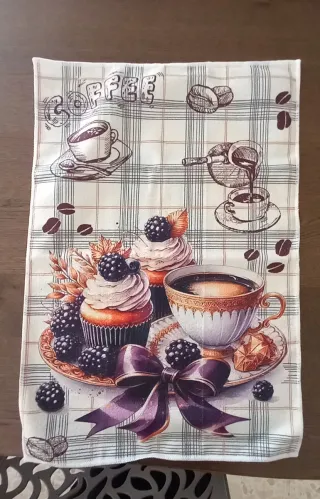 Lotto 6 strofinacci a tema caffè