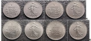 22 Monete Francia 1946-1999 per Arte