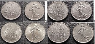 22 Monete Francia 1946-1999 per Arte