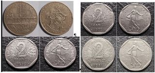22 Monete Francia 1946-1999 per Arte