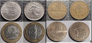 22 Monete Francia 1946-1999 per Arte