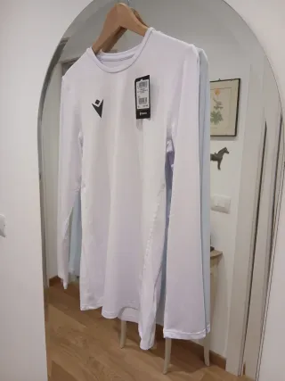 Maglia sportiva Macron bianca taglia XL