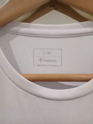 Maglia sportiva Macron bianca taglia XL