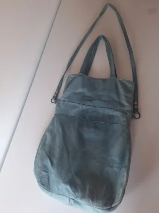 Bolso Hakei Azul Piel