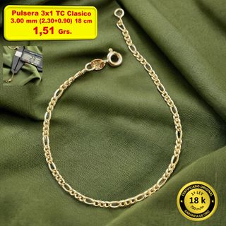 Pulsera 3x1 Varias Oro 18 Kilates