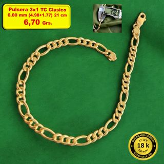 Pulsera 3x1 Varias Oro 18 Kilates