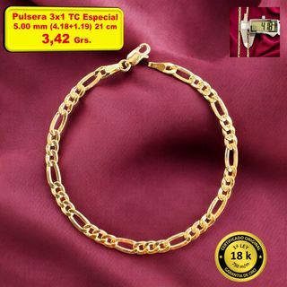 Pulsera 3x1 Varias Oro 18 Kilates
