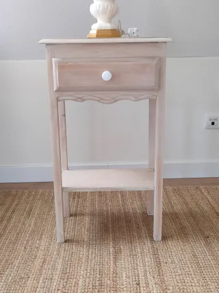 Mesitas noche madera lavada (2 unidades)