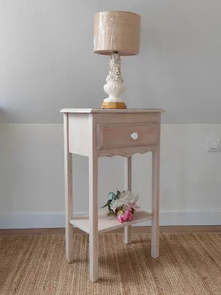 Mesitas noche madera lavada (2 unidades)