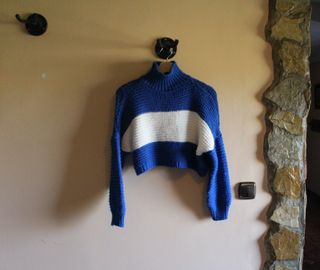 Jersey rayas cuello alto S