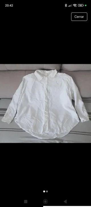 Camisa blanca algodósin estrenar,da mucha talla,