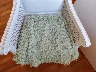 Chaqueta Zara flecos verde