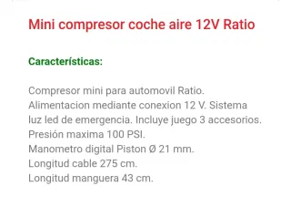 Compresor de aire Ratio