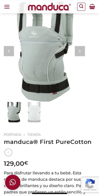 Manduca First PureCotton Portabebés