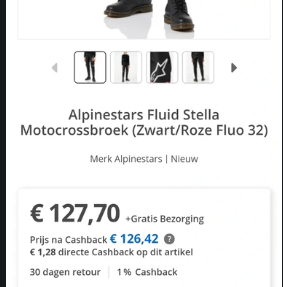 Pantalón Moto Alpinestars Stella T28 Negro