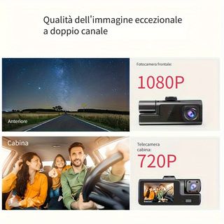 Dash Cam 3 Telecamere 1080P WiFi