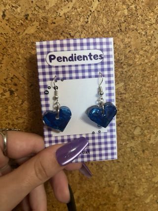 Pendientes Corazón Flores
