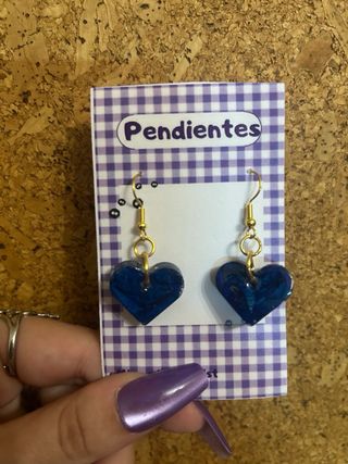 Pendientes Corazón Flores