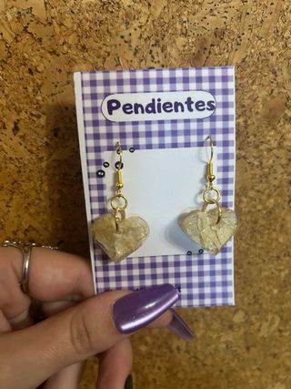 Pendientes Corazón Flores