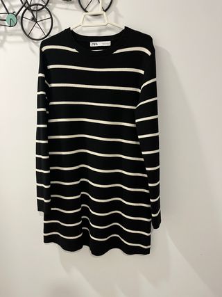 Vestido de punto Zara rayas M