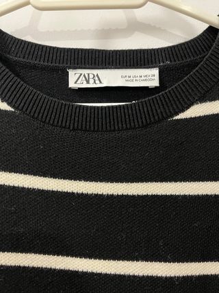 Vestido de punto Zara rayas M
