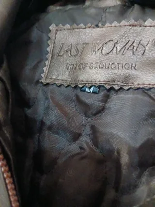 Chaqueta polipiel marrón