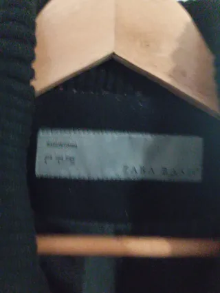 Elegante abrigo negro talla L