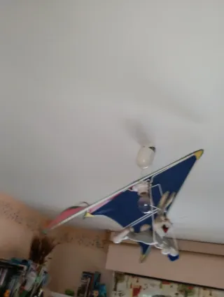 Lámpara techo Bugs Bunny Ala Delta Rosa fuert&azul