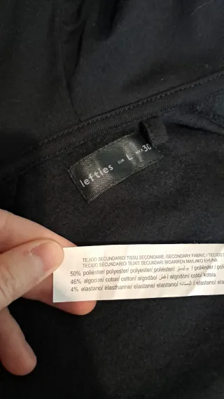 Sudadera Lefties Negra Cremallera