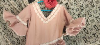 Traje Flamenca Niña MariCruz Rosa