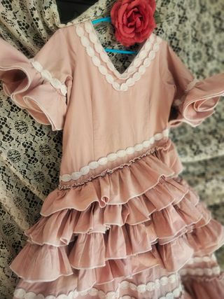 Traje Flamenca Niña MariCruz Rosa