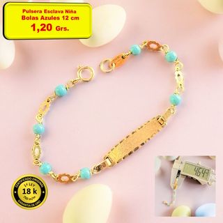 Pulsera Niño y Niña Oro 18 Kilates