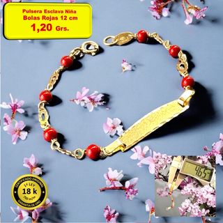Pulsera Niño y Niña Oro 18 Kilates