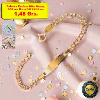 Pulsera Niño y Niña Oro 18 Kilates