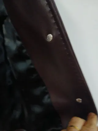 Chaqueta polipiel marrón