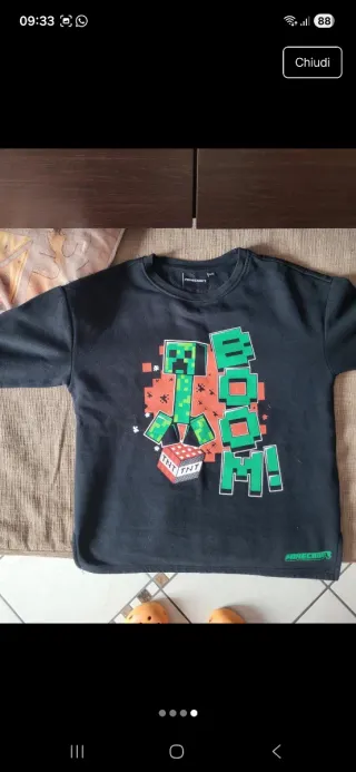 Felpa Minecraft Bambino BOOM!