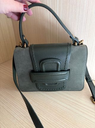 Bolso italiano piel verde