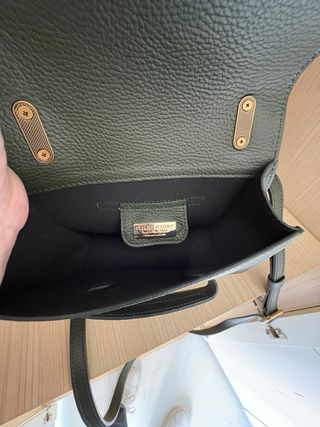 Bolso italiano piel verde