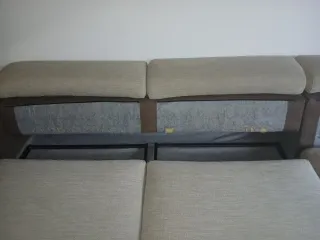 Sofá modular beige y marrón URGE VENTA