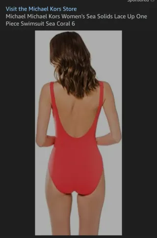 Bañador Michael Kors coral Talla M