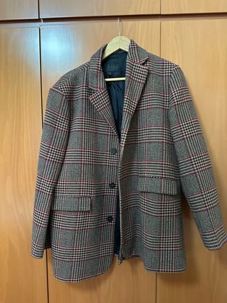 Abrigo cuadros Zara